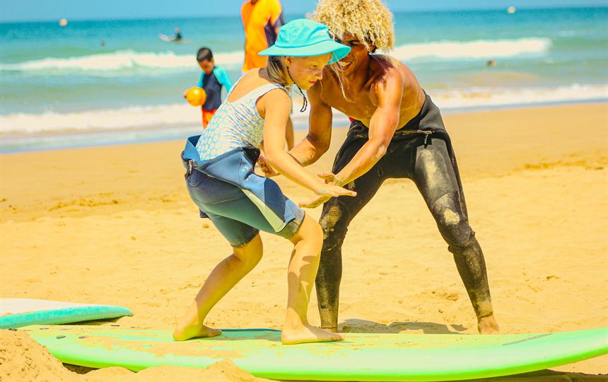 Répétition du take-off sur le sable